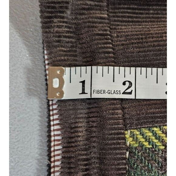 Anthropologie Maeve Womens 4 Corduroy Wool Blend Green Yellow Plaid Mini Skirt - Picture 9 of 10